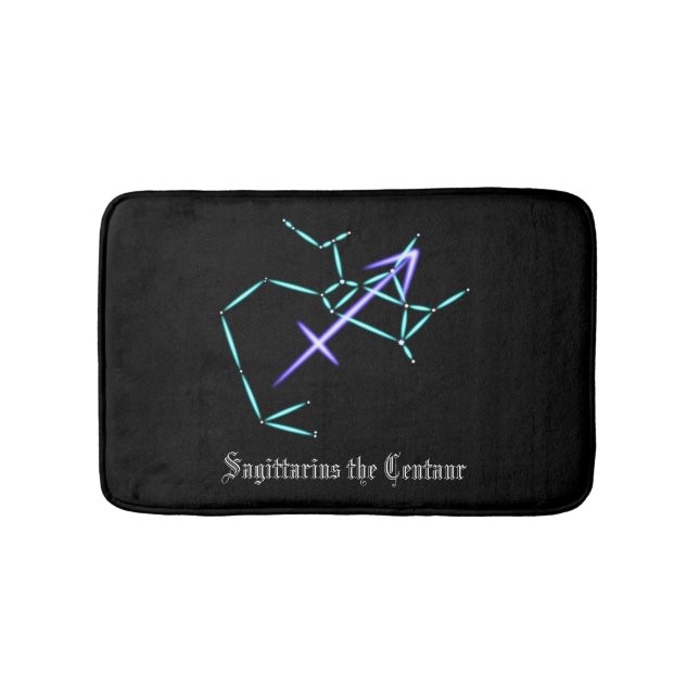 Zodiac Constellation Sagittarius Bath Mat (Front)