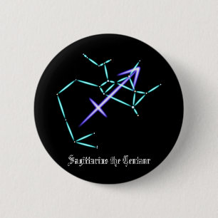 Zodiac Constellation Sagittarius Button