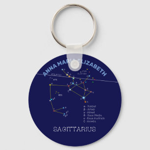 Zodiac Constellation Sagittarius Key Ring