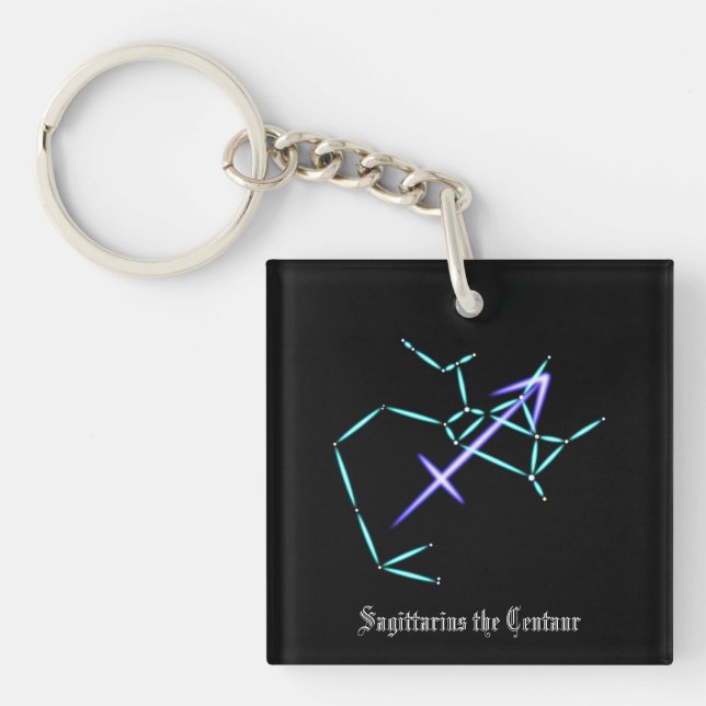 Zodiac Constellation Sagittarius Keychain (Front)
