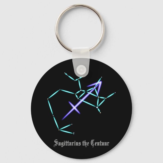 Zodiac Constellation Sagittarius Keychain (Front)