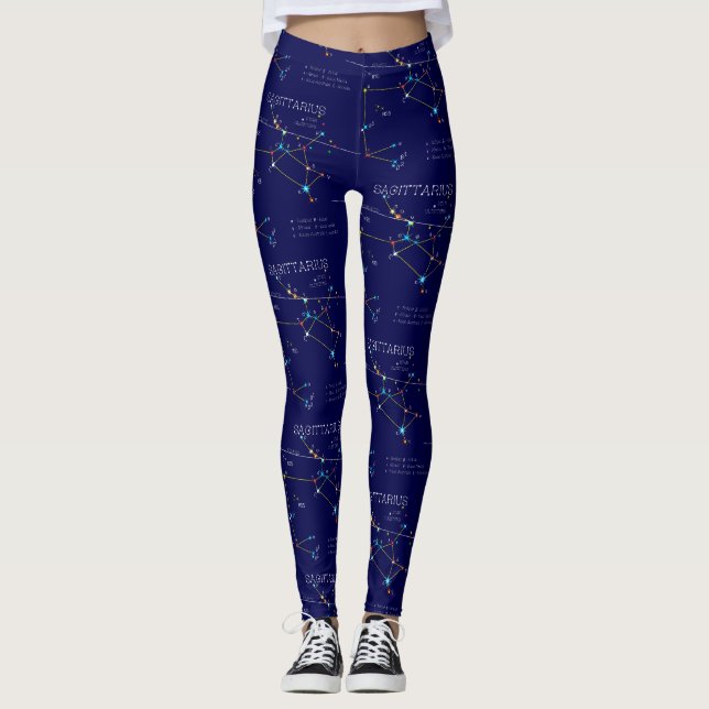 Zodiac Constellation Sagittarius Leggings (Front)