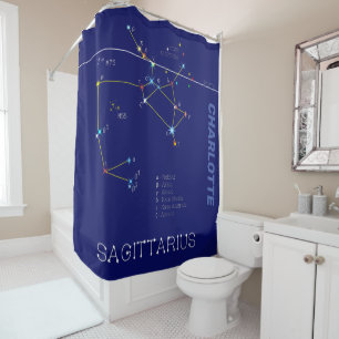 Zodiac Constellation Sagittarius Shower Curtain