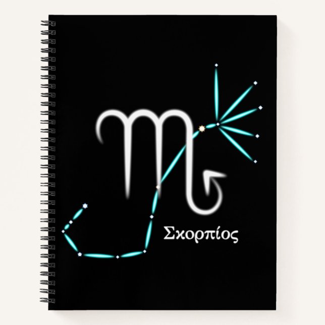 Zodiac Constellation Scorpio Notebook (Front)