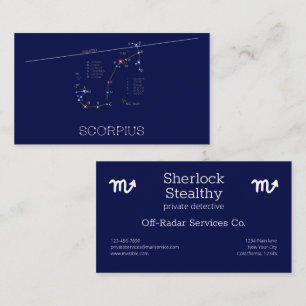 Zodiac Constellation Scorpius Business Card