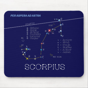 Zodiac Constellation Scorpius Mouse Mat