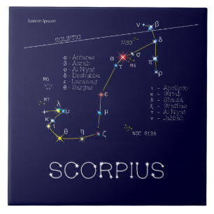 Zodiac Constellation Scorpius Tile