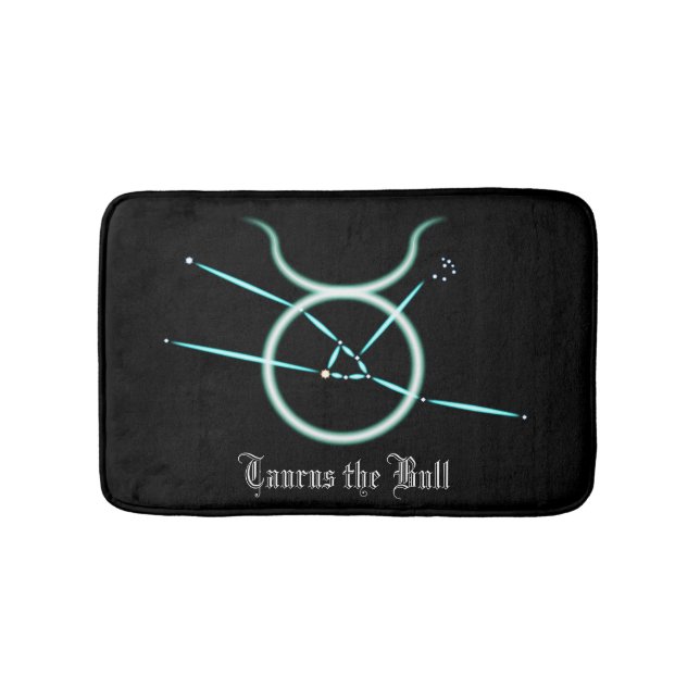 Zodiac Constellation Taurus Bath Mat (Front)