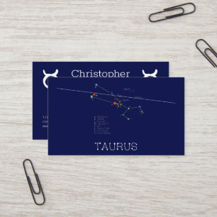 Zodiac Constellation Taurus Business Card
