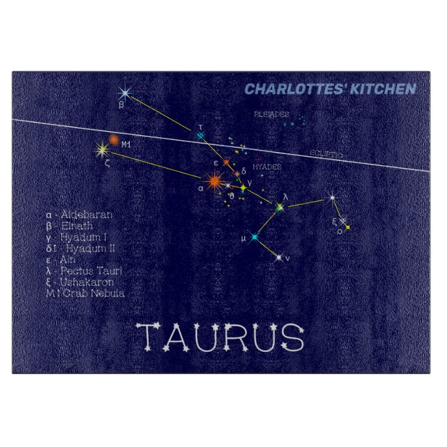 Zodiac Constellation Taurus Cutting Board (Front)