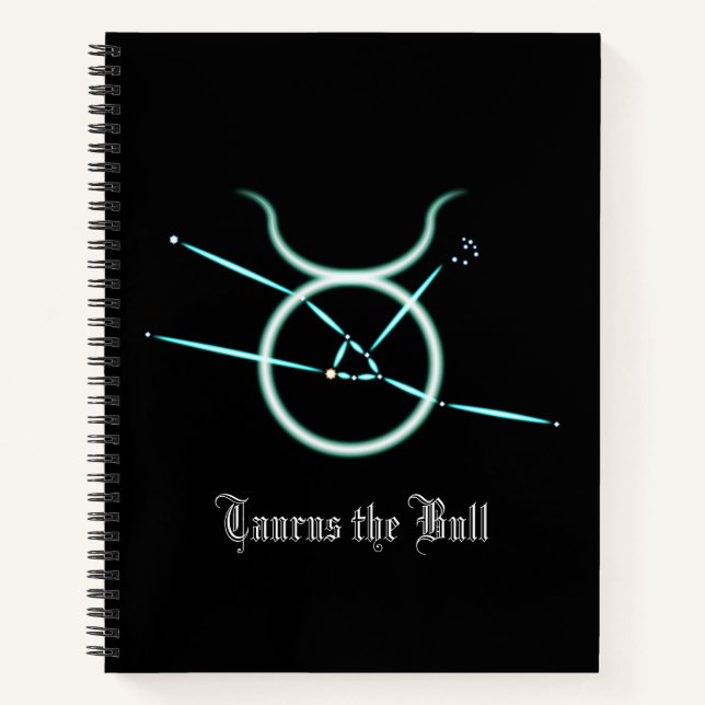 Zodiac Constellation Taurus Notebook (Front)