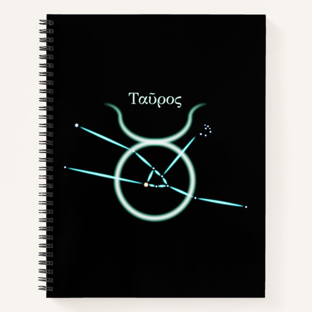 Zodiac Constellation Taurus Notebook (Front)