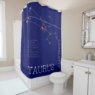 Zodiac Constellation Taurus Shower Curtain