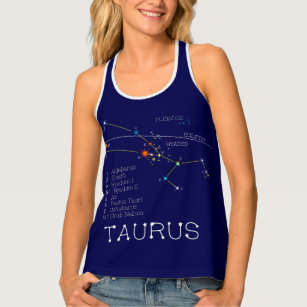 Zodiac Constellation Taurus Tank Top