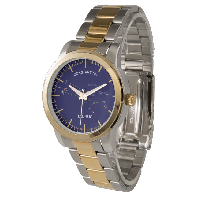 Zodiac Constellation Taurus Watch (Angled)
