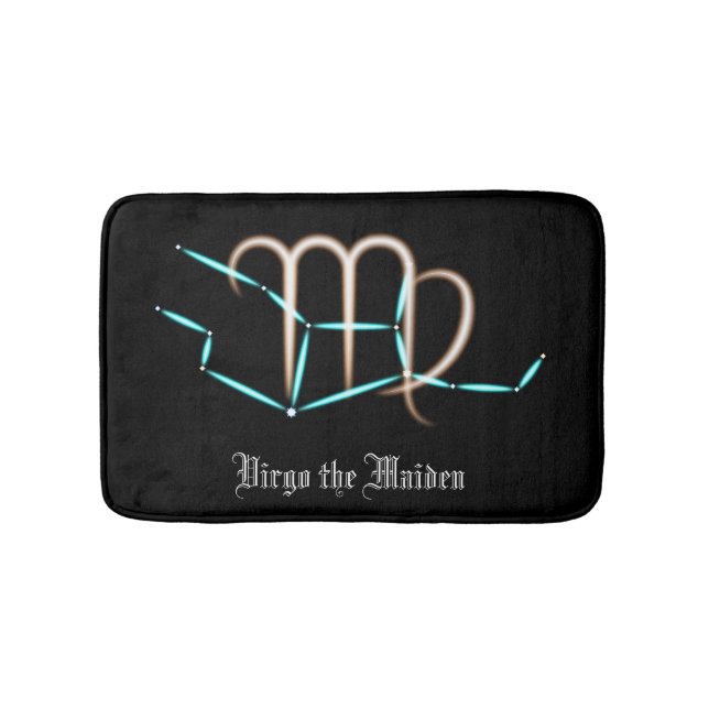Zodiac Constellation Virgo Bath Mat (Front)