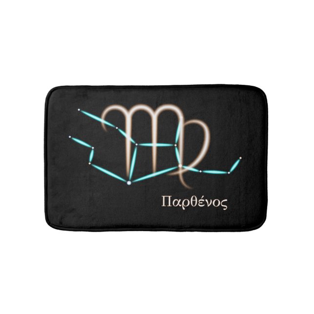 Zodiac Constellation Virgo Bath Mat (Front)