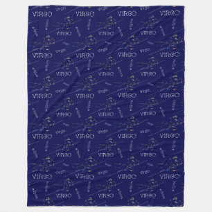 Zodiac Constellation Virgo Fleece Blanket