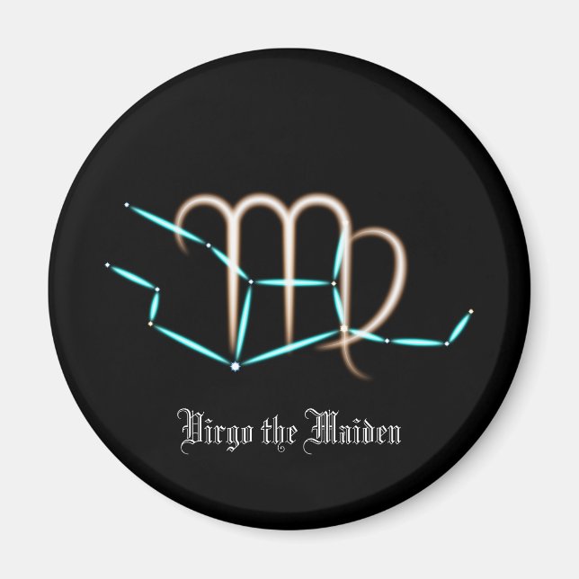 Zodiac Constellation Virgo Magnet (Front)