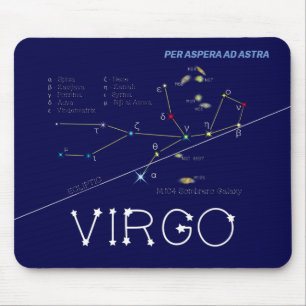 Zodiac Constellation Virgo Mouse Mat