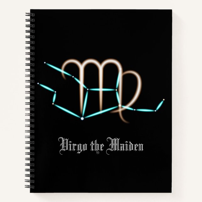 Zodiac Constellation Virgo Notebook (Front)