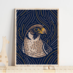 Zodiac Falcon Animal Print Falcon Print