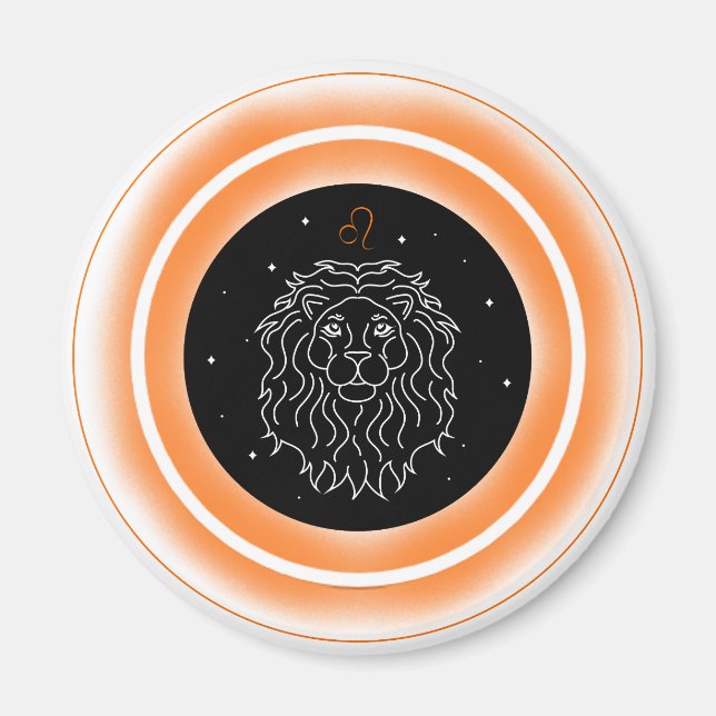 Zodiac Fire Element Leo Magnet (Front)