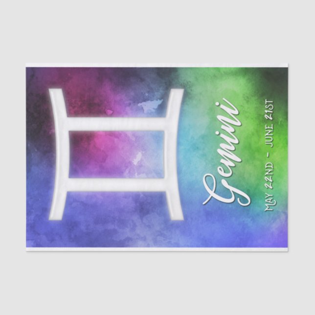 Zodiac : Gemini Dates Tissue Paper (Front)