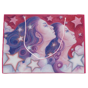 Zodiac Gemini gift bag large