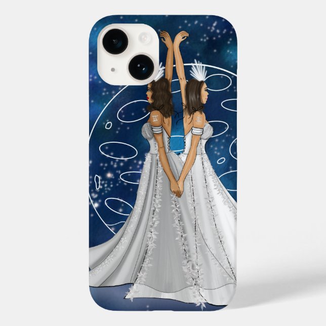 Zodiac Gemini Goddess With Planet Mercury  Case-Mate iPhone Case (Back)