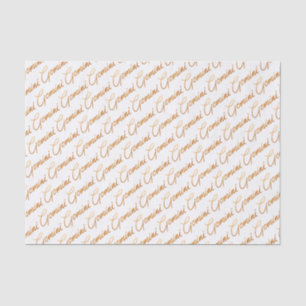 Zodiac "Gemini" Gold Script Tissue Paper