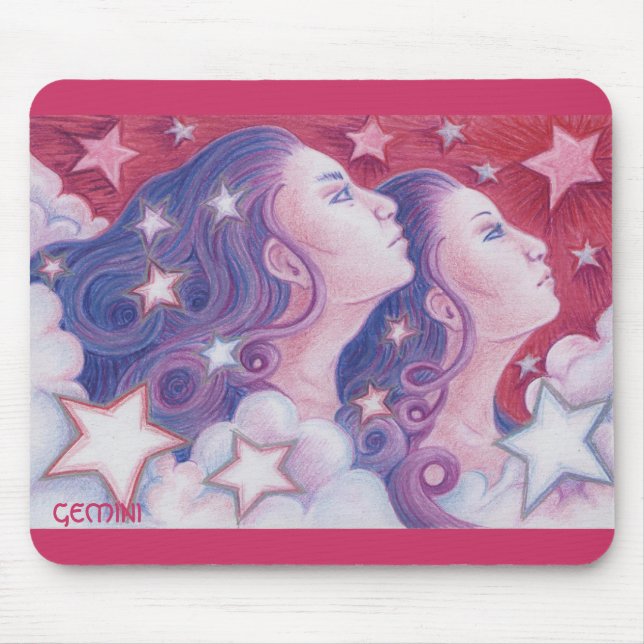Zodiac Gemini mousepad (Front)