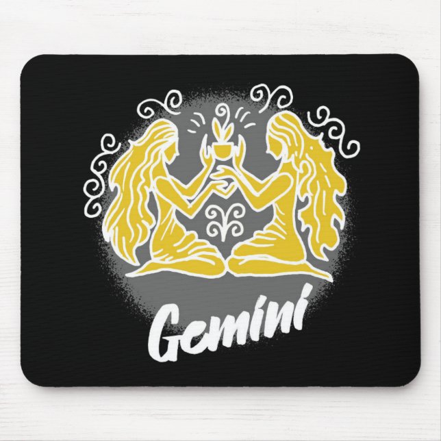 Zodiac Gemini Symbol Mouse Mat (Front)