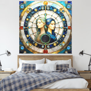 Zodiac - Gemini The Twins Canvas Print