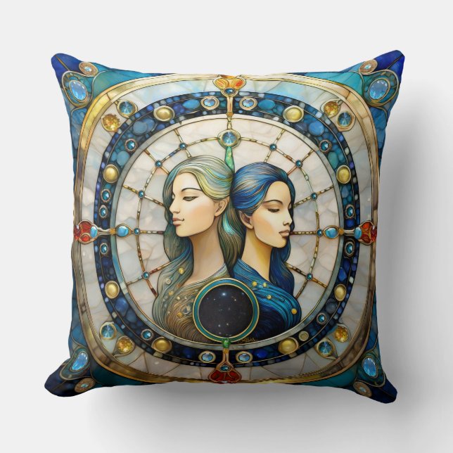 Zodiac - Gemini The Twins Cushion (Front)