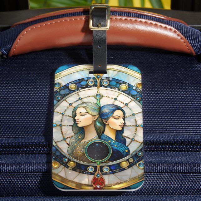 Zodiac - Gemini The Twins Luggage Tag (Front Insitu 2)