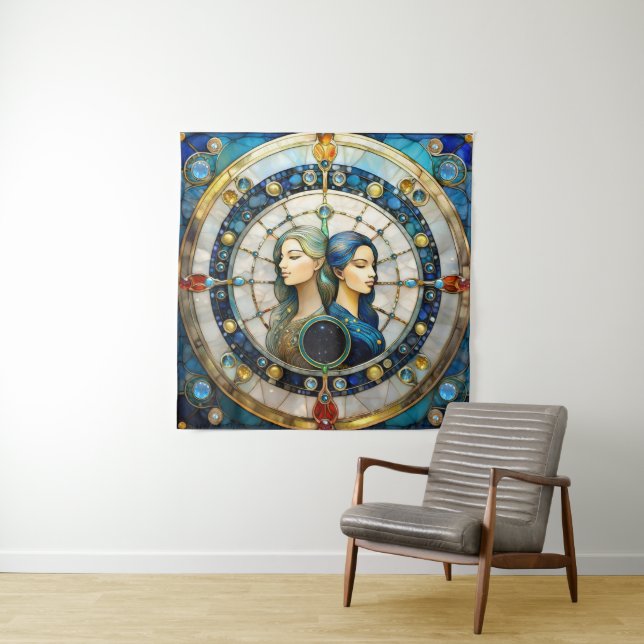 Zodiac - Gemini The Twins Tapestry (In Situ)