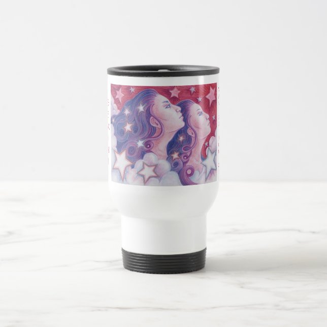 Zodiac Gemini travel/commuter mug (Center)