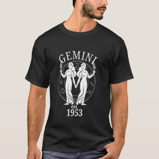 Zodiac Gemini Twins Born in 1953 T-Shirt