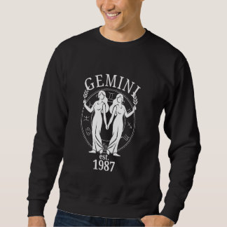 Zodiac Gemini Twins Born in 1987 Sweatshirt