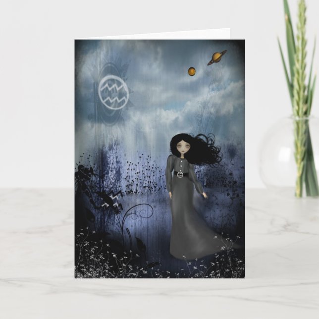 Zodiac Girls Greeting Card - Aquarius (Front)
