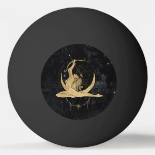 Zodiac Goddess Cosmic Gold Sagittarius Astrology Ping Pong Ball