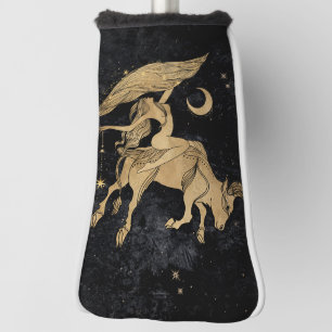Zodiac Goddess   Cosmic Gold Taurus Astrology Golf Head Cover