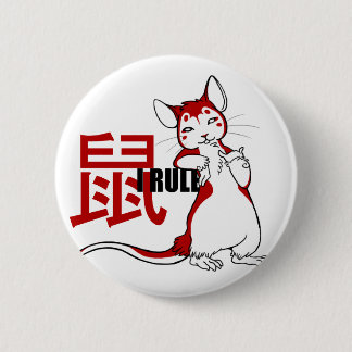 Zodiac- I Rule Rat 6 Cm Round Badge