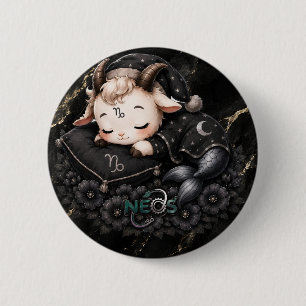 Zodiac Kawaii Neos Capricorn 6 Cm Round Badge