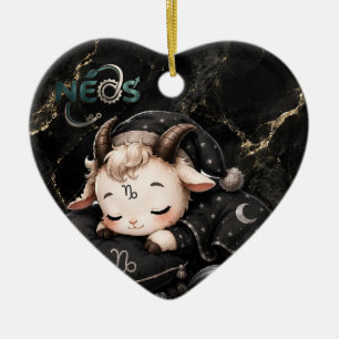 Zodiac Kawaii Neos Capricorn Ceramic Tree Decoration