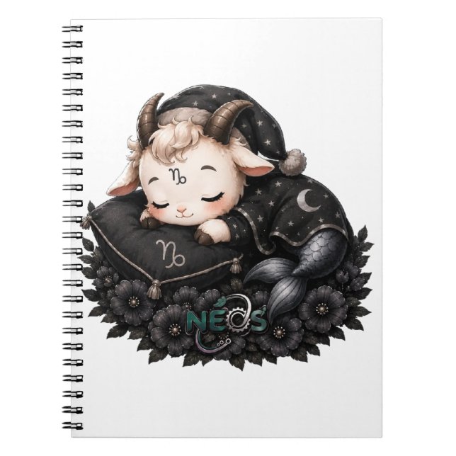 Zodiac Kawaii Neos Capricorn Notebook (Front)