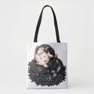 Zodiac Kawaii Neos Capricorn Tote Bag