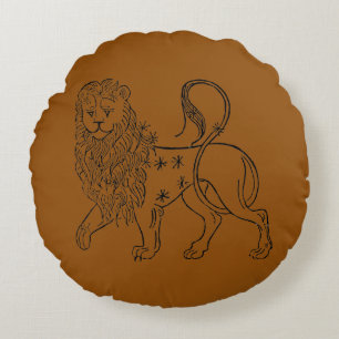 Zodiac: Leo, 1494 Round Cushion