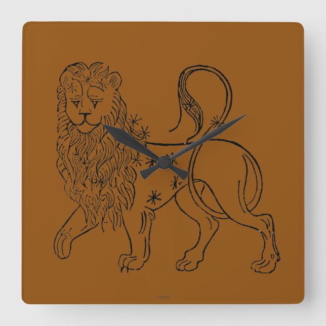 Zodiac: Leo, 1494 Square Wall Clock (Front)